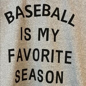 Gray Baseball Graphic Pullover